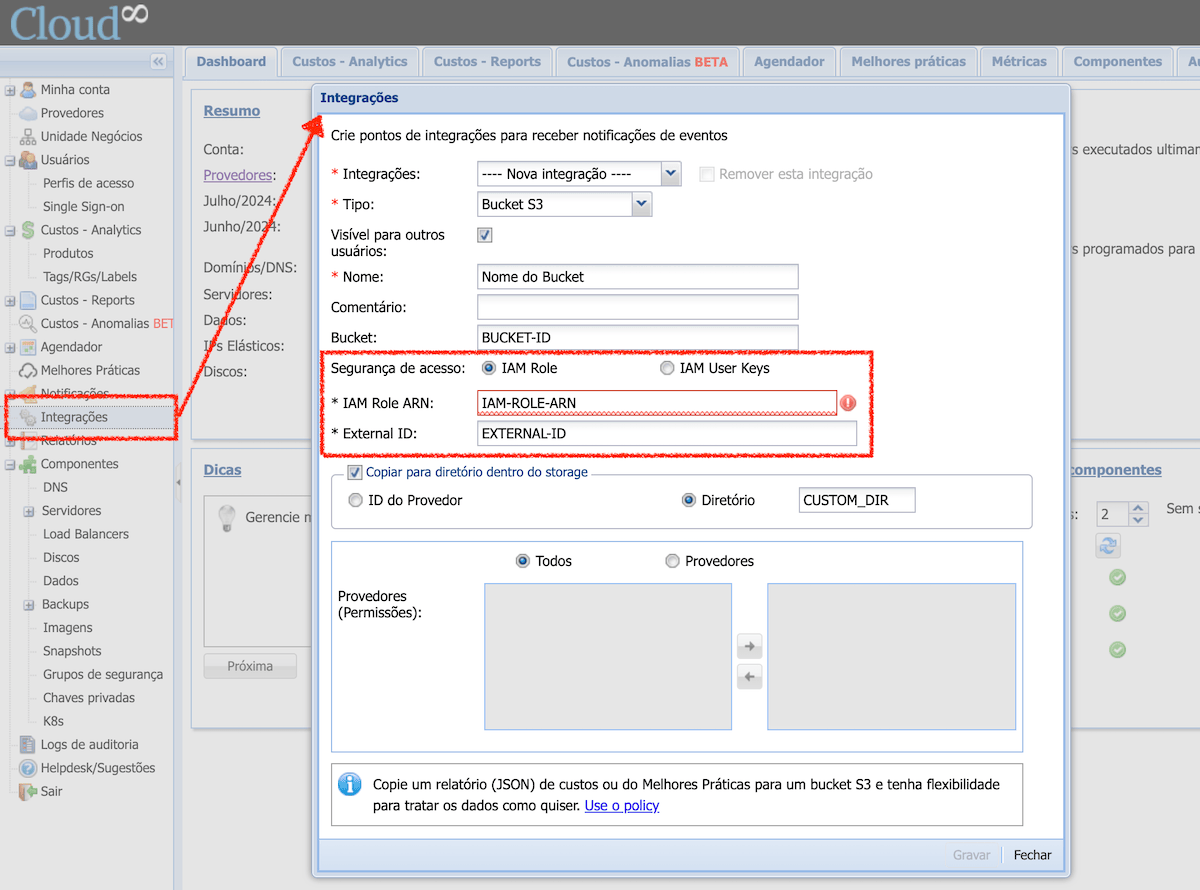 Integração com AWS S3 (Bucket)