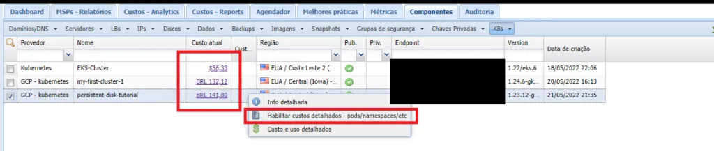 FinOps Kubernetes custos compartilhados