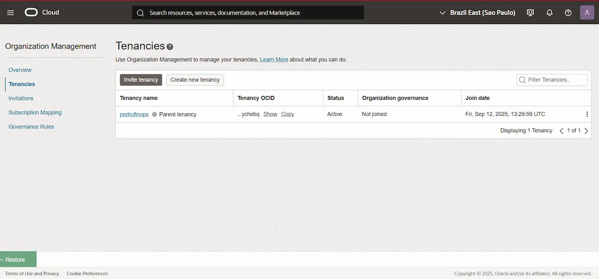 Integrando OCI com Cloud8 Integrando OCI com Cloud8