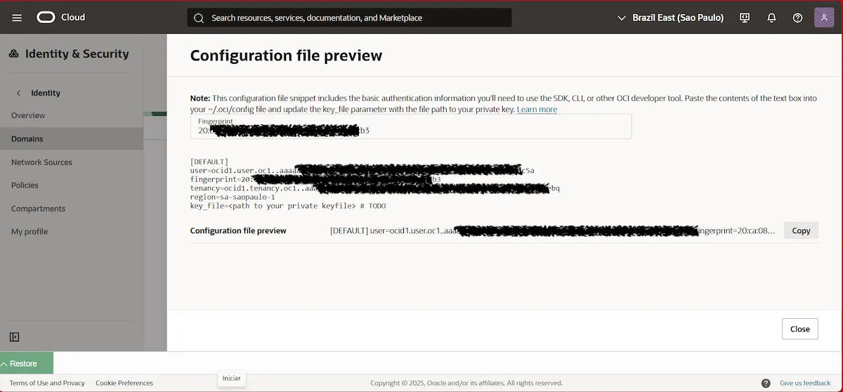 Integrando OCI com Cloud8 Integrando OCI com Cloud8