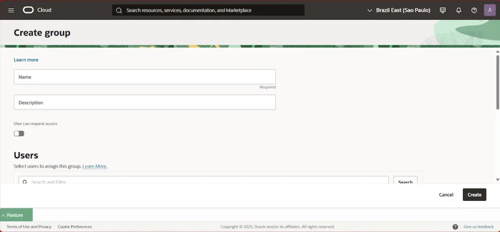 Integrando OCI com Cloud8