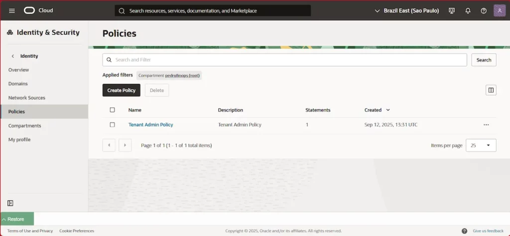 Integrando OCI com Cloud8