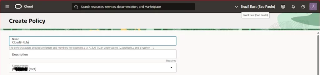 Integrando OCI com Cloud8