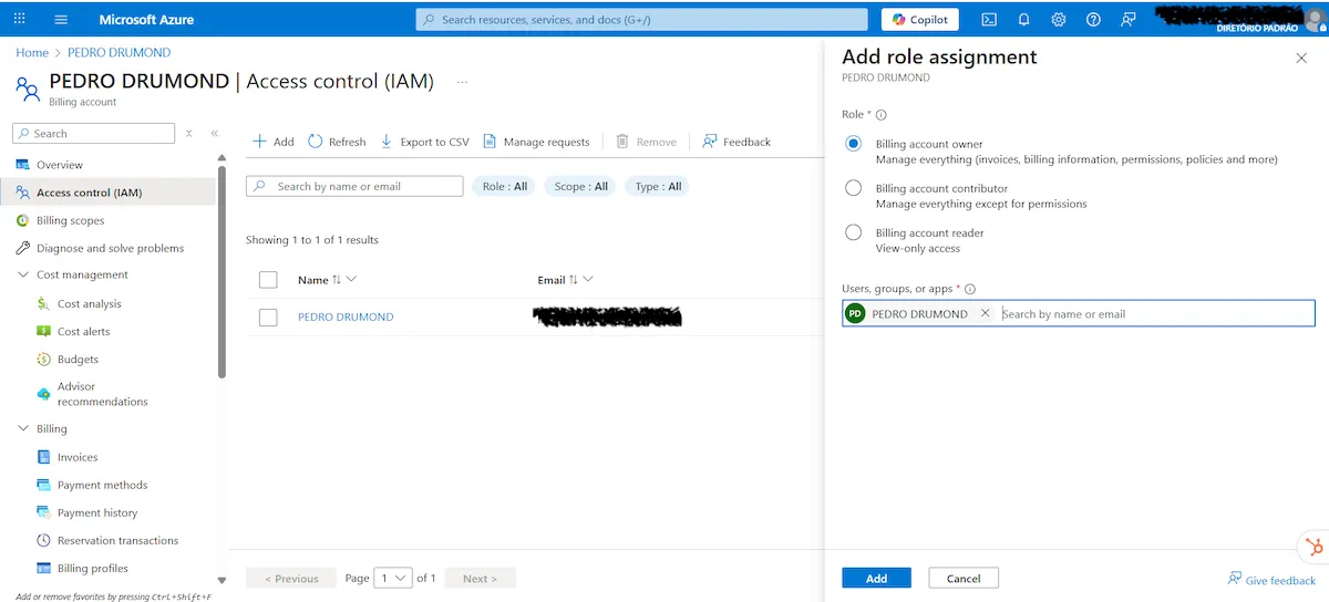 Conectando provedores da Azure Enterprise Agreement ao Cloud8