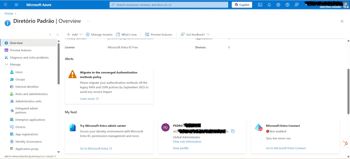 Conectando provedores da Azure Enterprise Agreement ao Cloud8