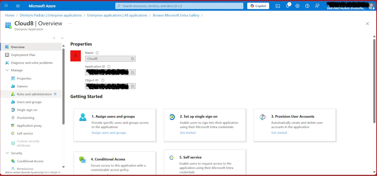 Conectando provedores da Azure Enterprise Agreement ao Cloud8