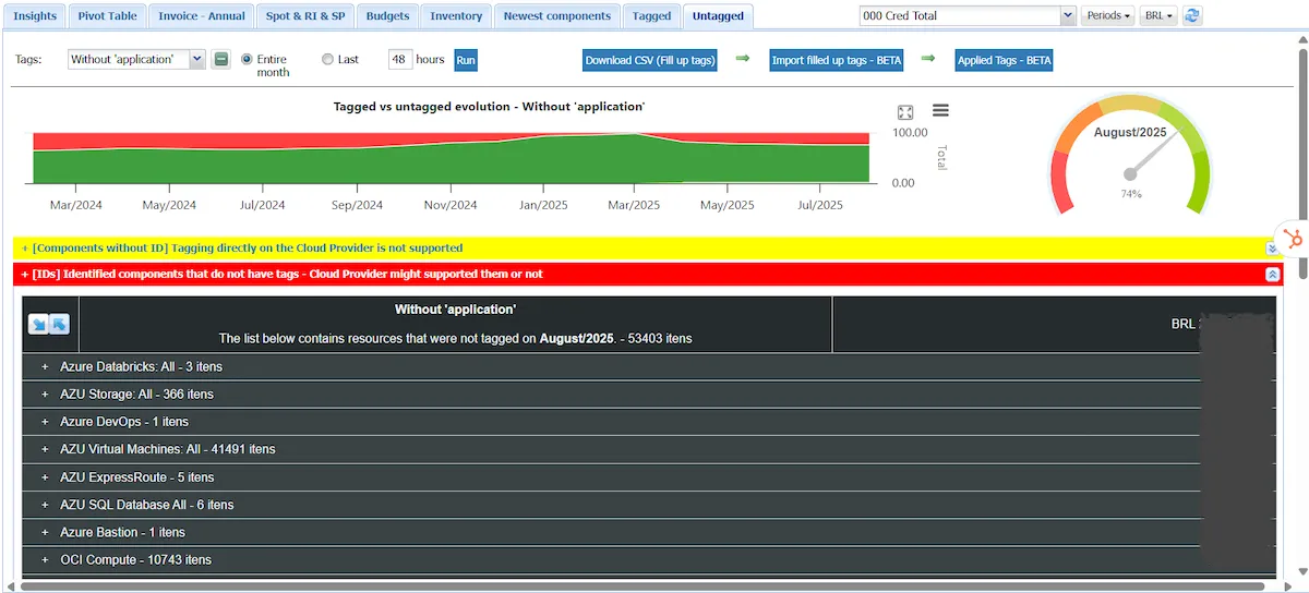 FinOps Reports: Tagged / Untagged