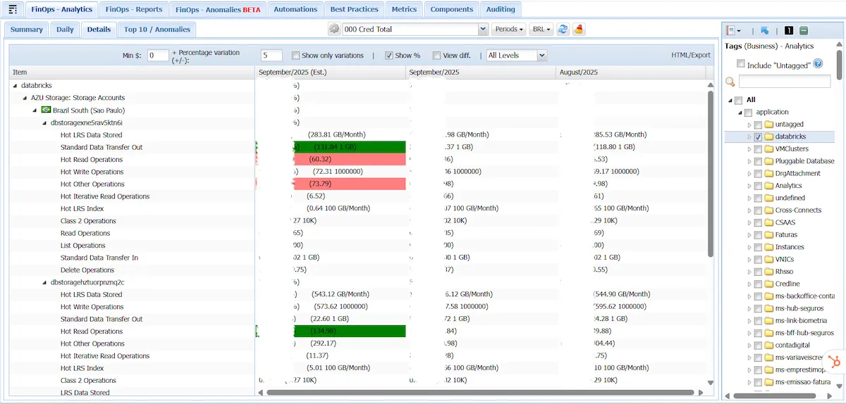 FinOps Reports: Tagged / Untagged