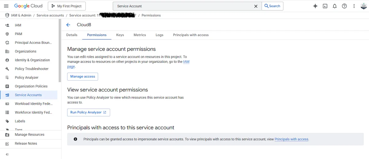 Conectando provedores GCP ao Cloud8 Conectando provedores GCP ao Cloud8