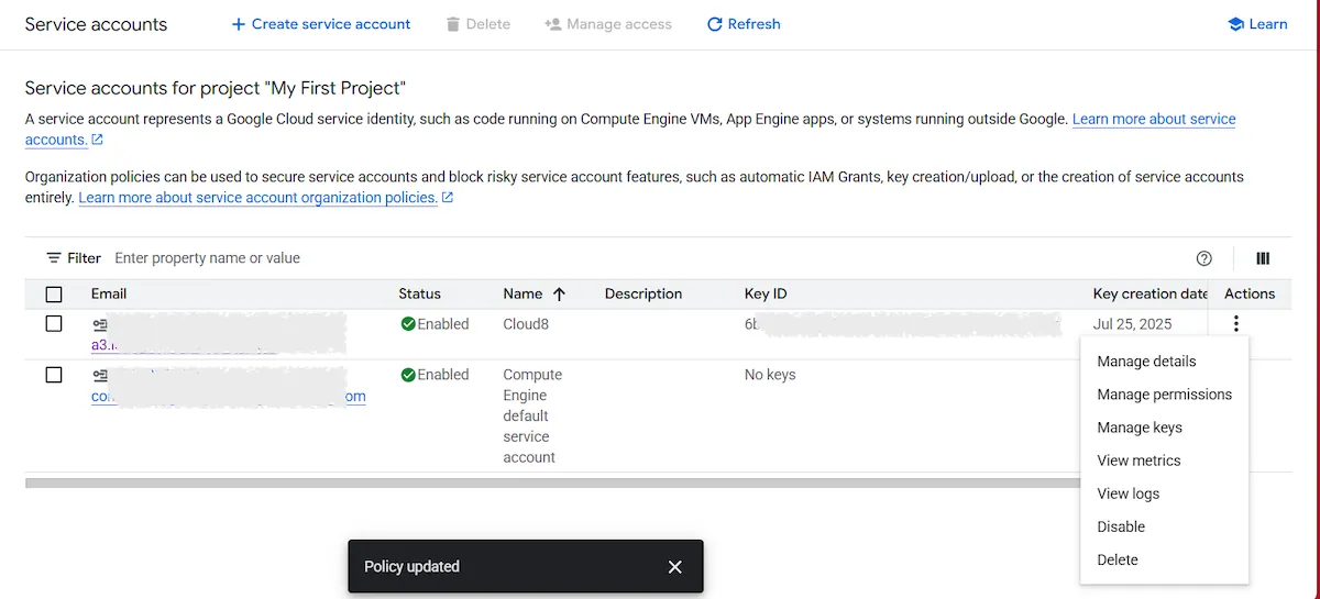 Integrando GCP Storage